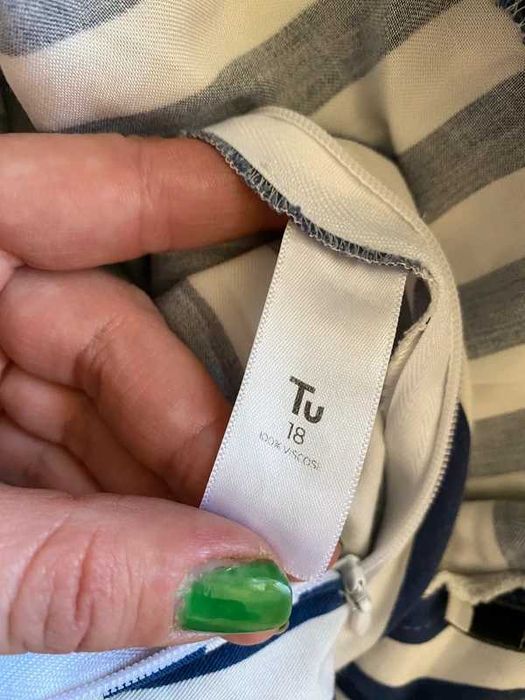 Maxi długa asymetria spodnica pasy paski xxxl 46 48 +size wiskoza