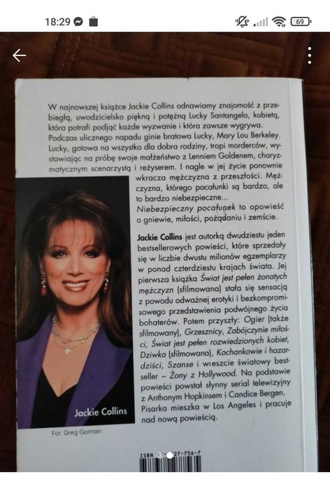 Niebezpieczny pocatunek Jackie Collins