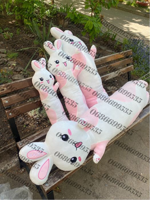 Заєць батон 60,80,110,130 см, зайчик іграшка , кіт батон