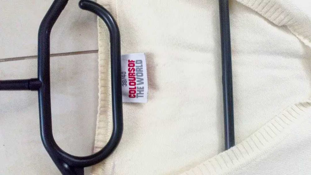 Sweter sweterek damski bananowy bladożółty basic 38/40