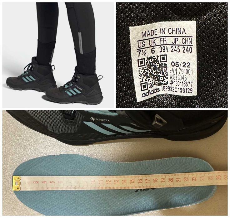 Кроссовки Adidas Terrex Swift R3 Mid Gore-Tex р.39,5/38,5-24,5 см.