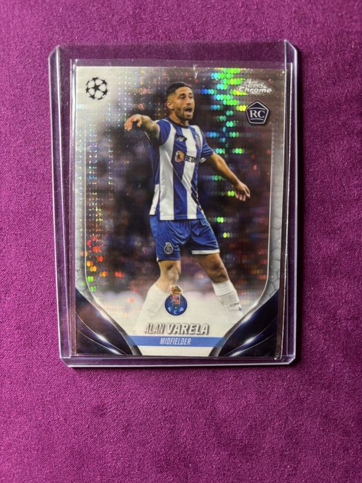 Alan Varela rookie card Topps chrome  paralela