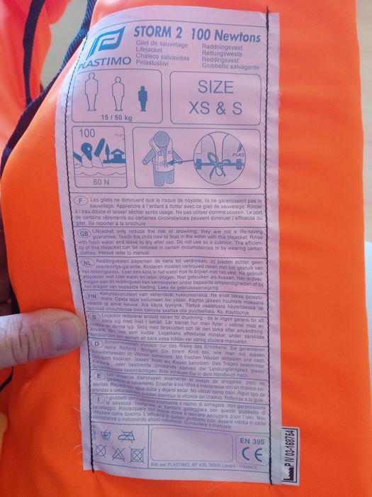 Colete salva vidas tamanho S