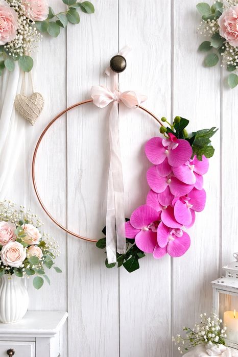 Wianek ze storczykami