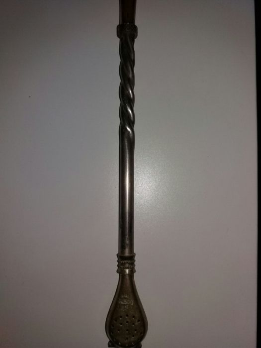 Bombilla Pipa alpaca vintage