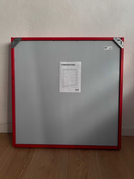 Espelho de Parede - Madeira Vermelho - Ikea (NOVO)