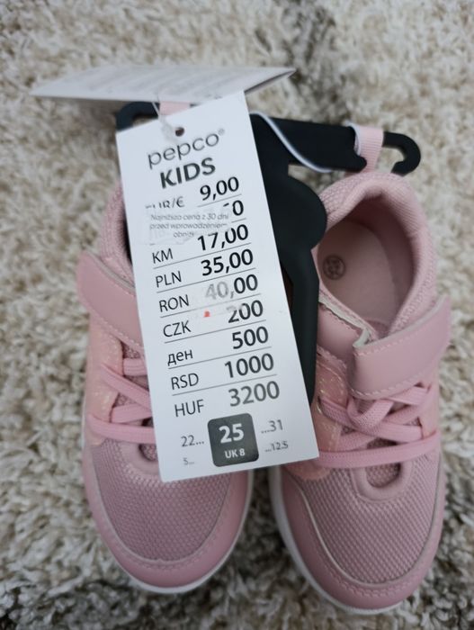 Nowe adidasy dziewczęce marki Pepko Kids rozmiar 25