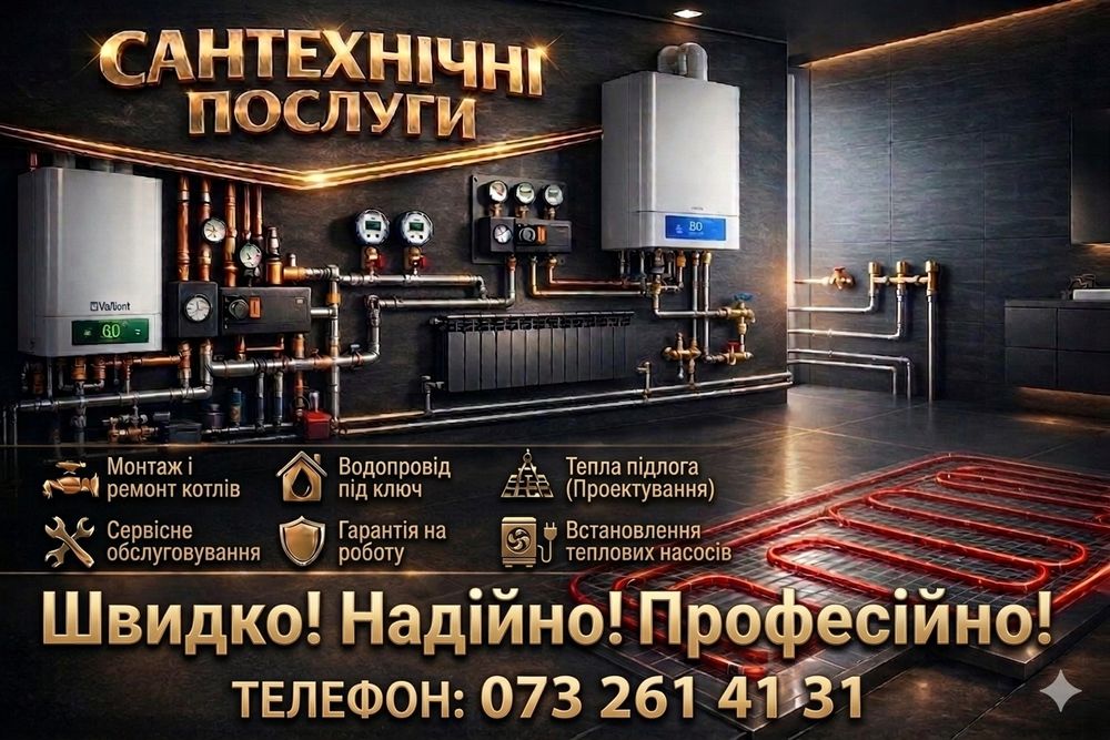 Сантехнік опалення водопровод каналізація тепла підога