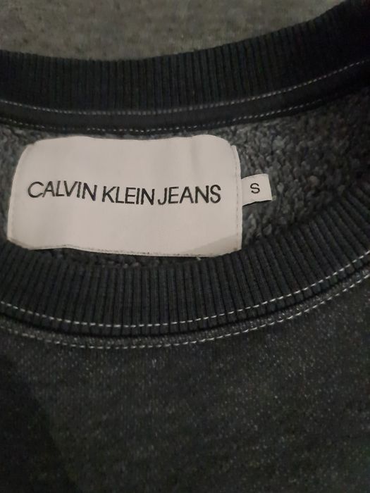 Bluza Calvin Klein S oryginalna granatowo szara stan bdb unisex