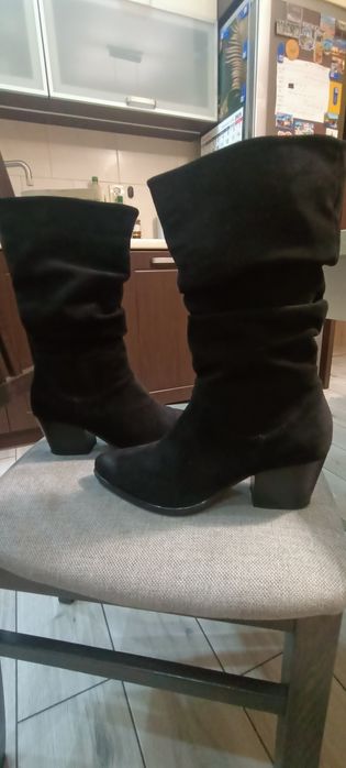 Buty kozaki  Vinceza skóra  ekologiczna zamszowar.40