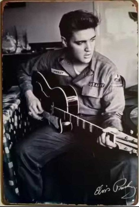 Плакат постер на металле Элвис Пресли Elvis Presley 14х20 см