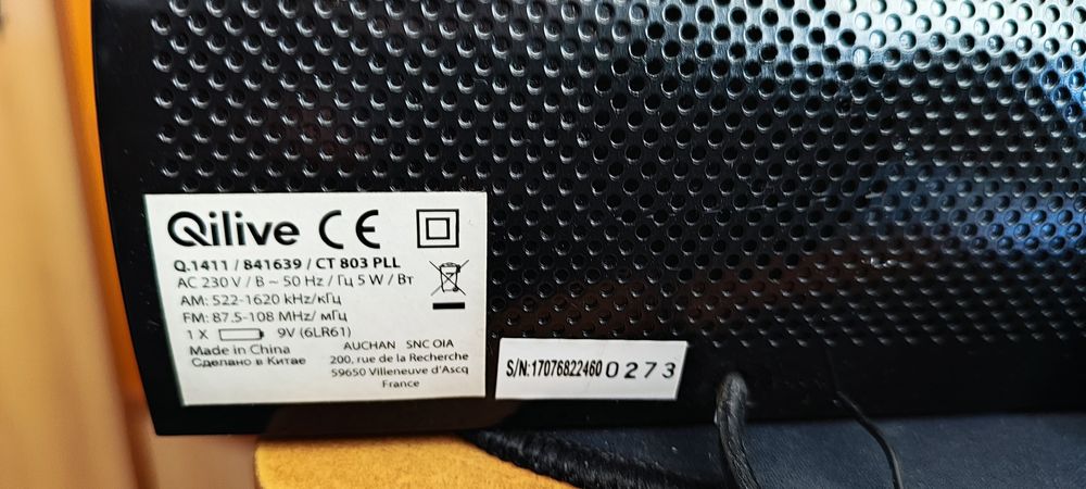 Radio budzik zegar sprawny