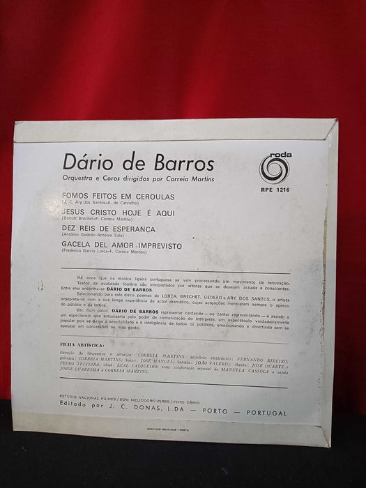 Dario de Barros vinil 1 capa assinada