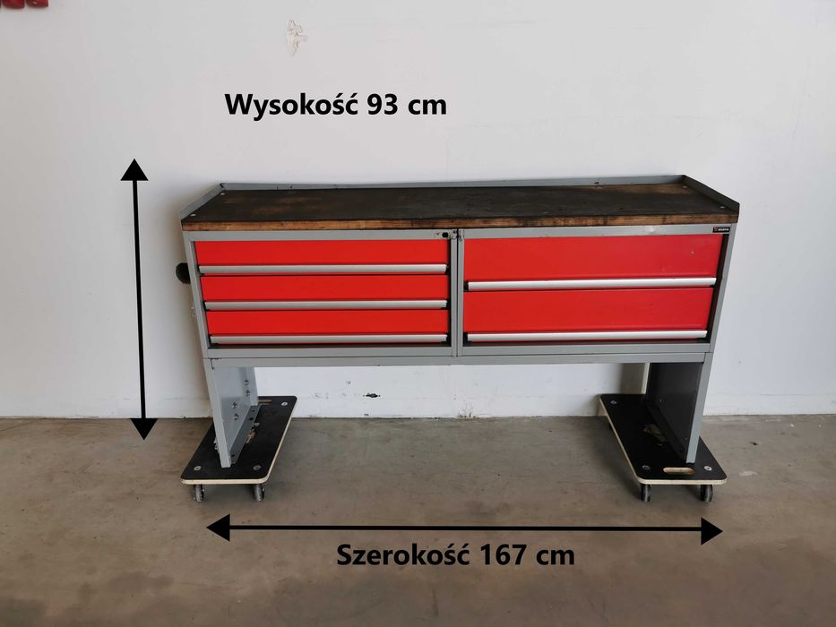 Szafka regał z szufladami na narzędzia do warsztatu garażu kampera bus
