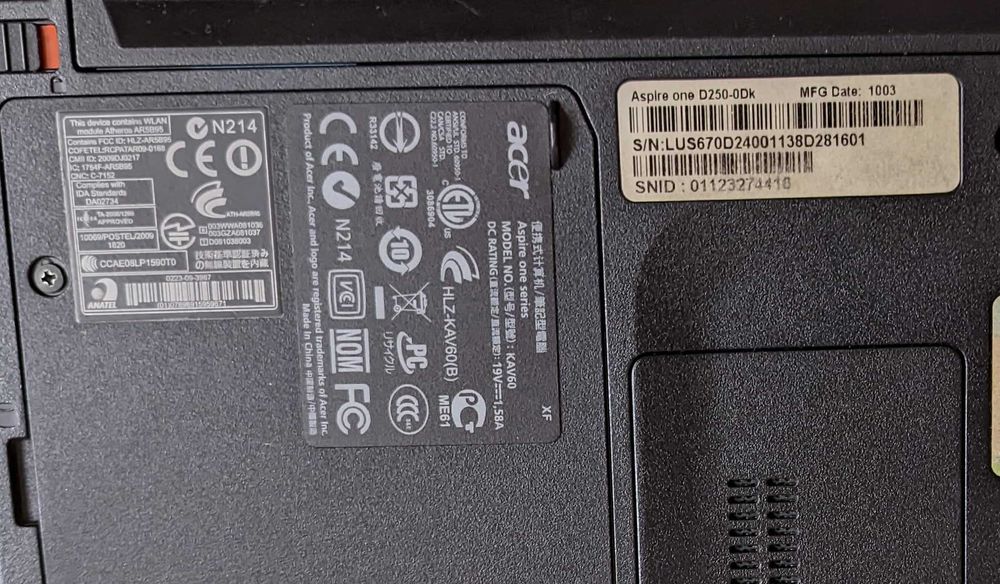 2 x laptop TOSHIBA P300-135 oraz ACER Aspire d250 - laptopy komputer