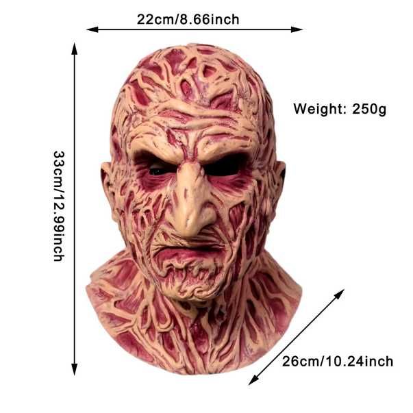 Fredy Kruger komplet: Maska+Kapelusz+Rękawica