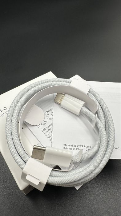 Zestaw Ladowarka 20W + Kabel z oplotem ze tkaniny Usb-C Usb-C 60W 1m