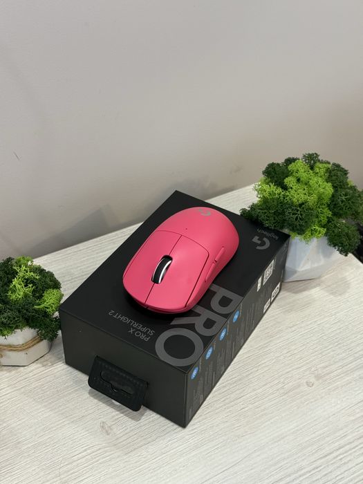 Logitech G Pro X Superlight 2 !ГАРАНТІЯ! рожева HERO 2 LIGHTSPEED Wireless