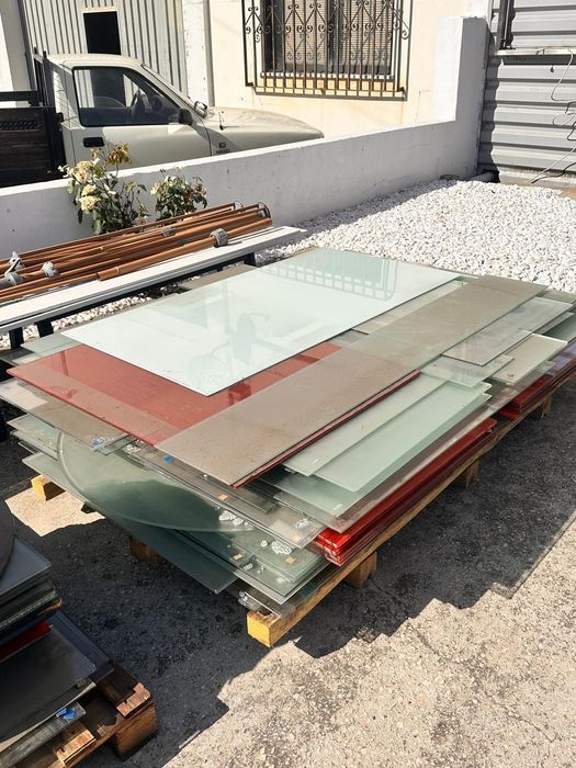 Tampos de mesa em vidro