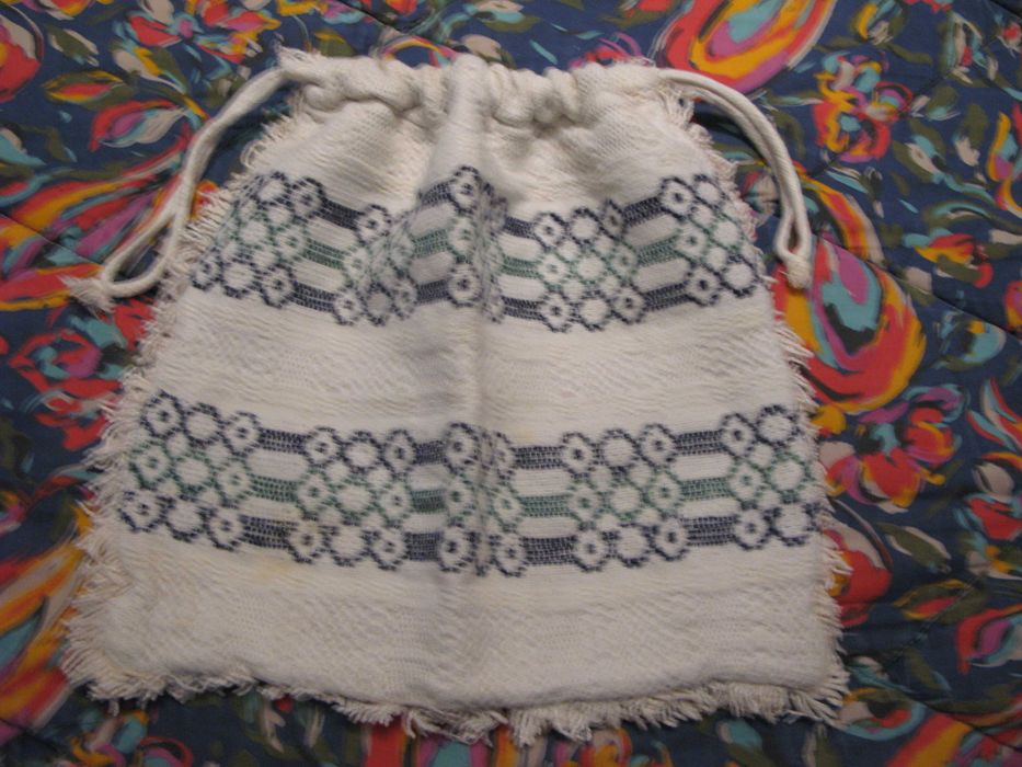 Saco / Bolsa multiusos em fios de algodão tecidos em tear