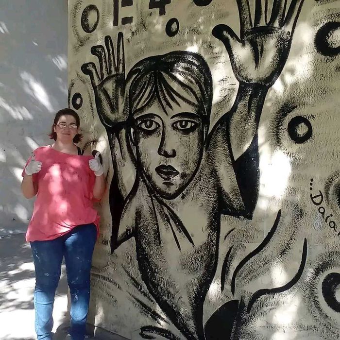 Pintura sobre tecido. Murais e muito mais.