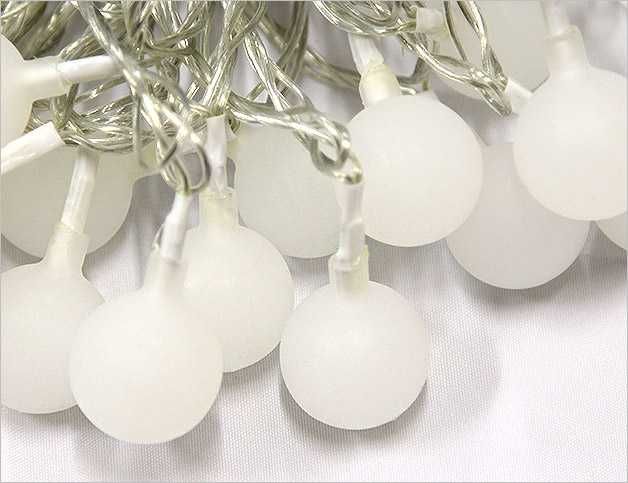 Lampki BIAŁE girlanda świetlna ogrodowa ZEW 50 LED 21 M