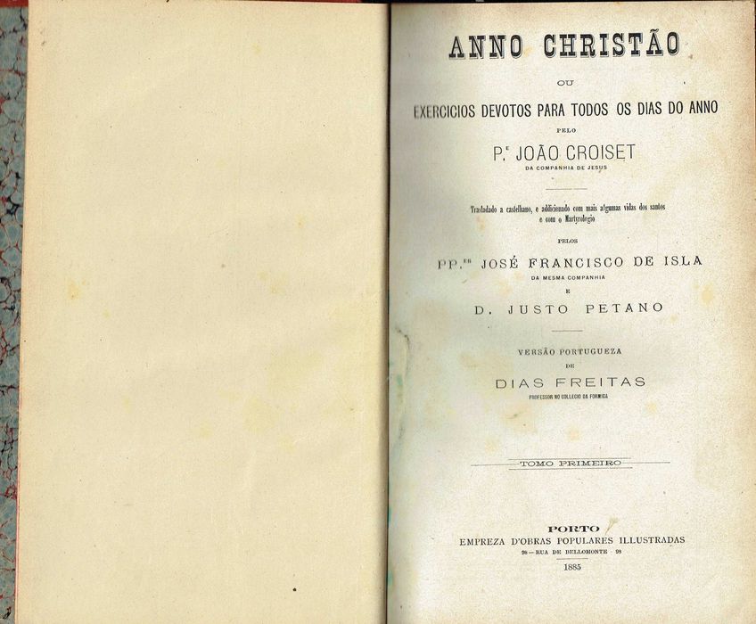 16098	
Anno cristão ou exercícios devotos para todos os dias do ano