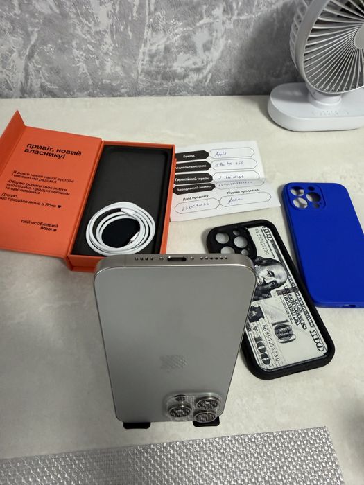 iPhone 15 Pro Max 256GB. Neverlok.Natural Titanium — 100% АКБ + чохли.
