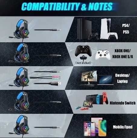 Игровые наушники гарнитура для геймера OZEINO ZW1