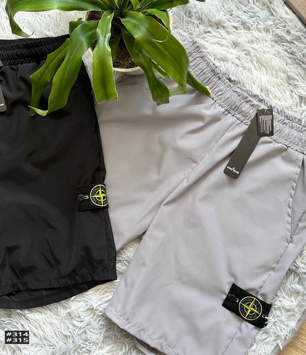 Новые Шорты Stone Island GORE-TEX • Стоник Шорти Спортивні • Черные / Серые