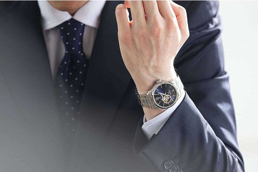 Часы Orient Star Power Reserve Navy RK-AT0002L