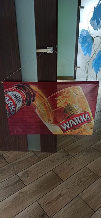 Piwo Warka szyld reklamowy