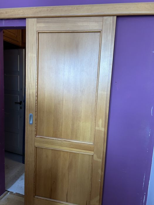 Drzwi przesuwne, sosnowe, pokojowe