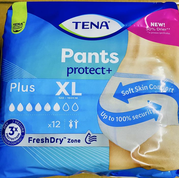 Pieluchomajtki Tena Pants protect Plus XL  8*12 sztuk