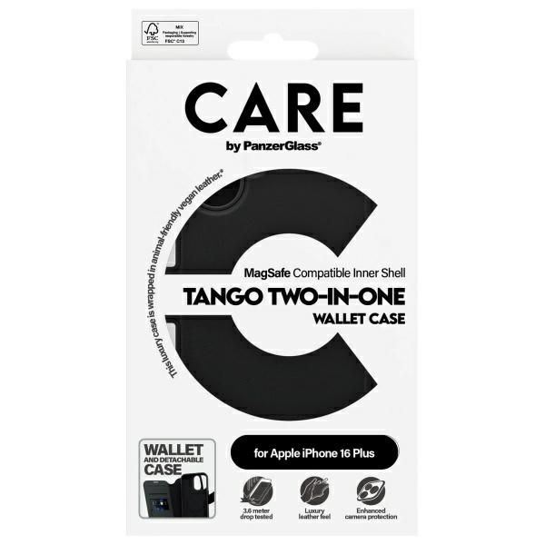 Etui CARE by PanzerGlass Feature Tango 2in1 Wallet iPhone 16 Plus 6.7 MagSafe czarny/black 1331