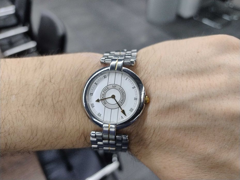 Ciekawy Zegarek Longines & Rodolphe Ref 752817 model stal Vintage Swiss