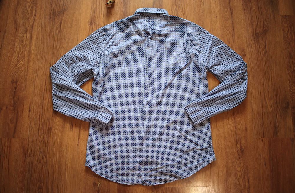 Koszula Marc O'Polo r. M nieb. dł rękaw wzór bawełniana męska