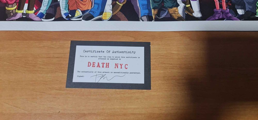 Death NYC Dragon Ball assinado Pop Art