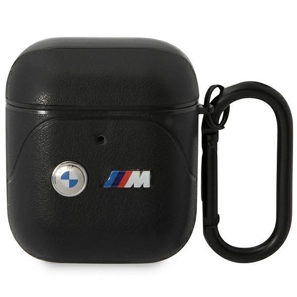 Etui BMW Leather Curved Line na AirPods 1/2 - czarne