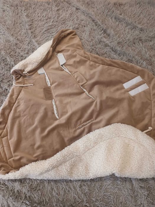 Otulacz do fotelika samochodowego – VELVET – beżowy, babyly