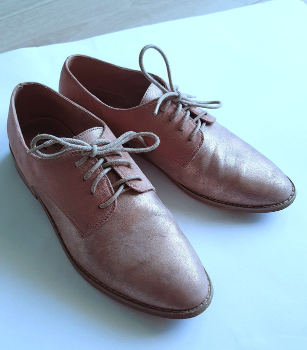 półbuty Oksfordki sznurowane - SKÓRA naturalna