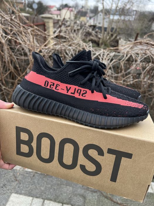 Adidas Yeezy Boost 350 V2 Red Stripe 2016 OG sneakersy niskie 41 1/3