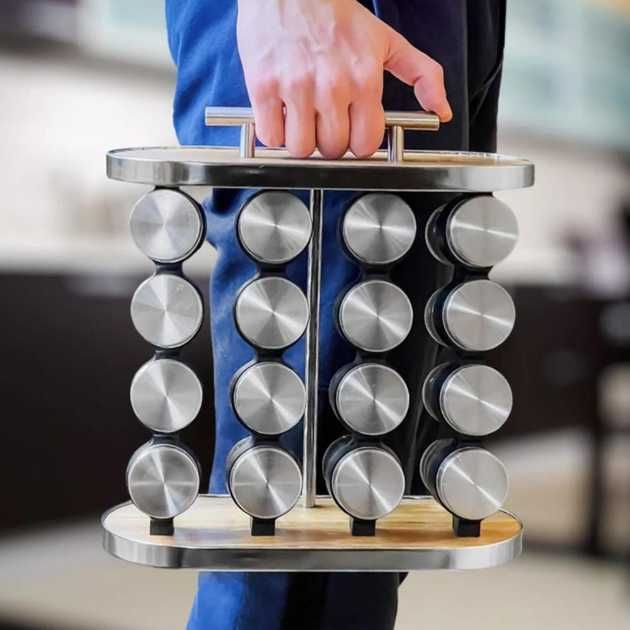 Спецовниця 16 ємностей Season Bottle, органайзер для спецій на кухню