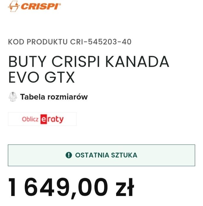 Crispi buty myśliwskie jak Harkila Meindl