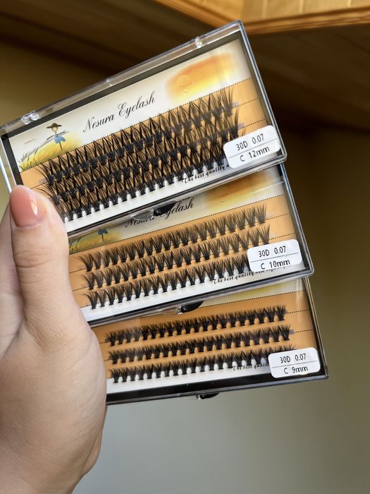 Війки пучкові накладні Nesura 30d класичні вії Несура