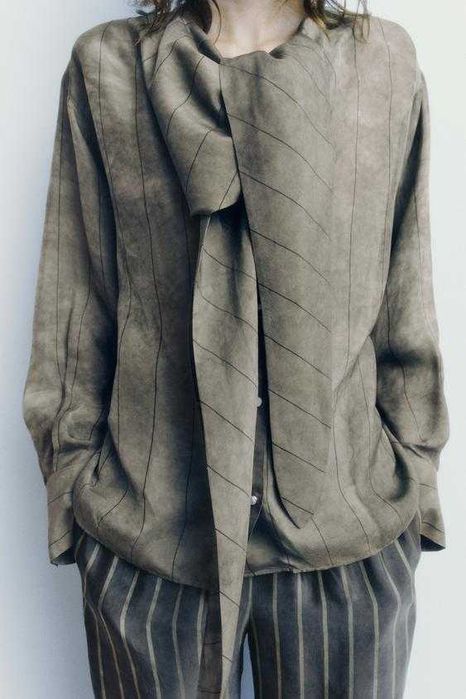 ZARA koszula z bandaną wyjątkowy- ciekawy design M nowa