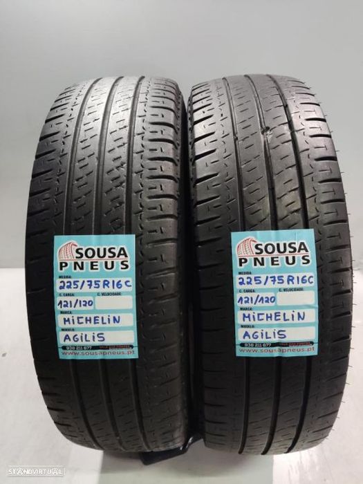 2 pneus semi novos 225-75r16c michelin - oferta dos portes 120 EUROS