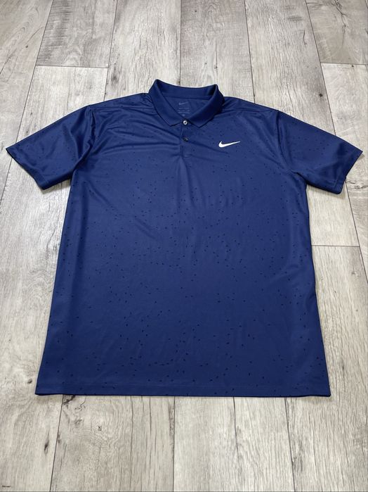 Nike dri-fit поло футболка XL размер спортивная синяя