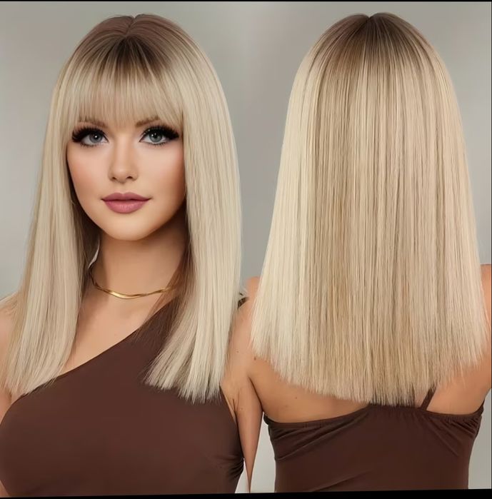 Перука з темними кореням. Парик женский