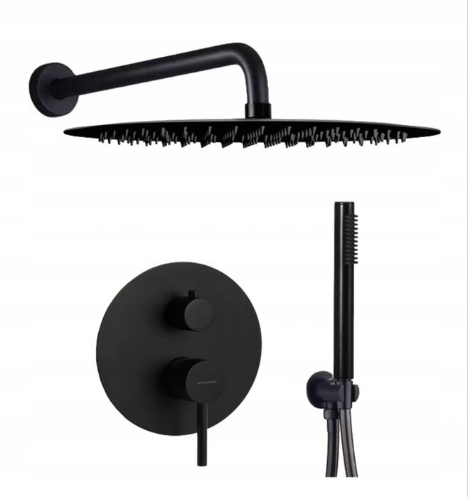 Zestaw podtynkowy prysznicowy Veldman Costa Black Nowy !
